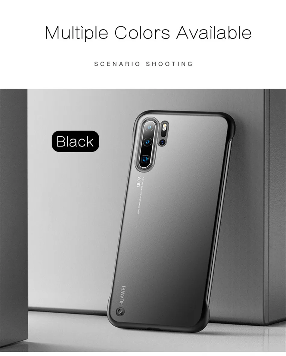 USLION Бескаркасный Прозрачный матовый чехол для телефона huawei P30 Pro P20 mate 20 10 Honor V20 20 Pro жесткие ПК-чехлы с кольцом