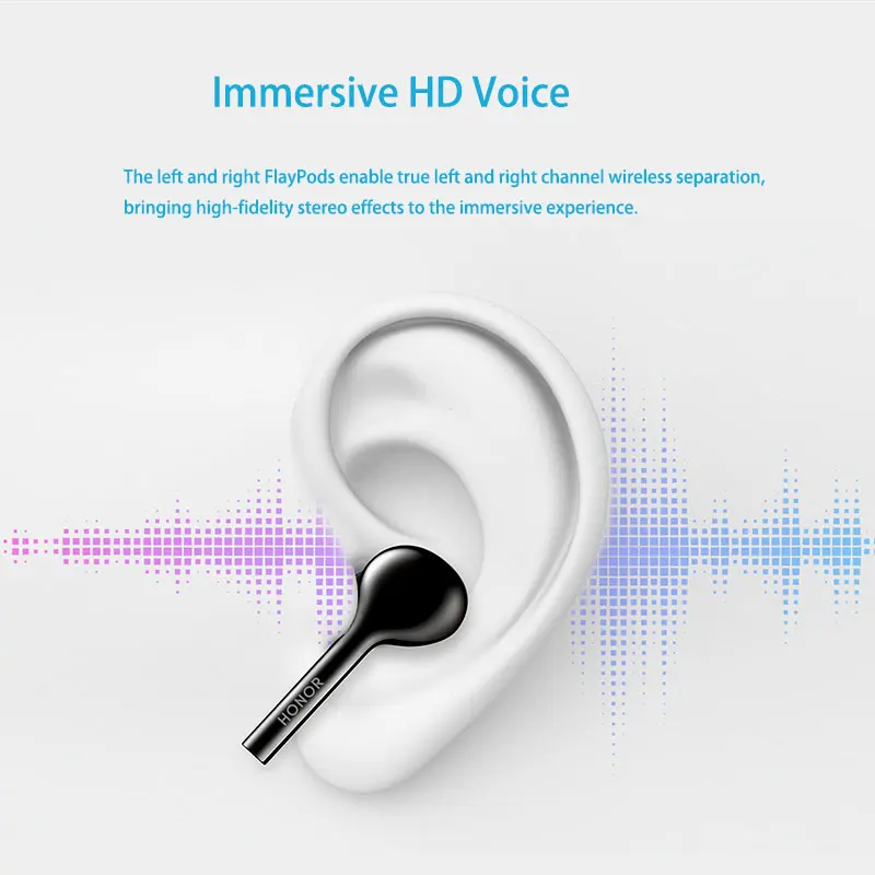 HUAWEI HONOR FlyPods Lite настоящая беспроводная Bluetooth гарнитура Премиум ID дизайн с эффектом погружения HD Голосовая Повседневная водостойкая IP54