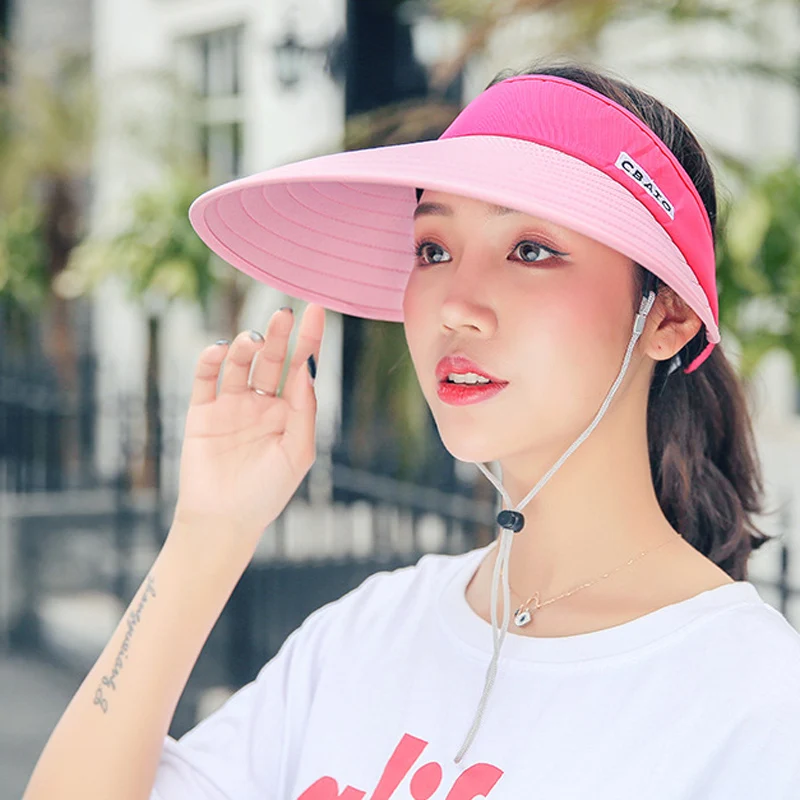 Женские летние шляпы от солнца корейские складные женские козырьки уличные