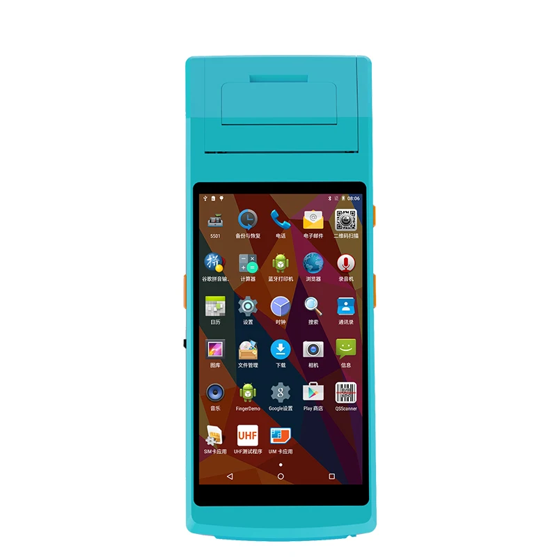 RUGLINE 58 мм POS чековый принтер 5 дюйма 10000 дюймов Android 6 0 портативный терминал PDA Wi Fi