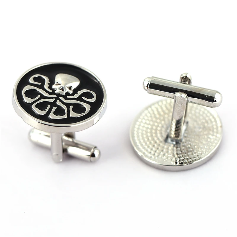 Супергероя Гидра Череп Запонки для мужских рубашек запонки высокого качества