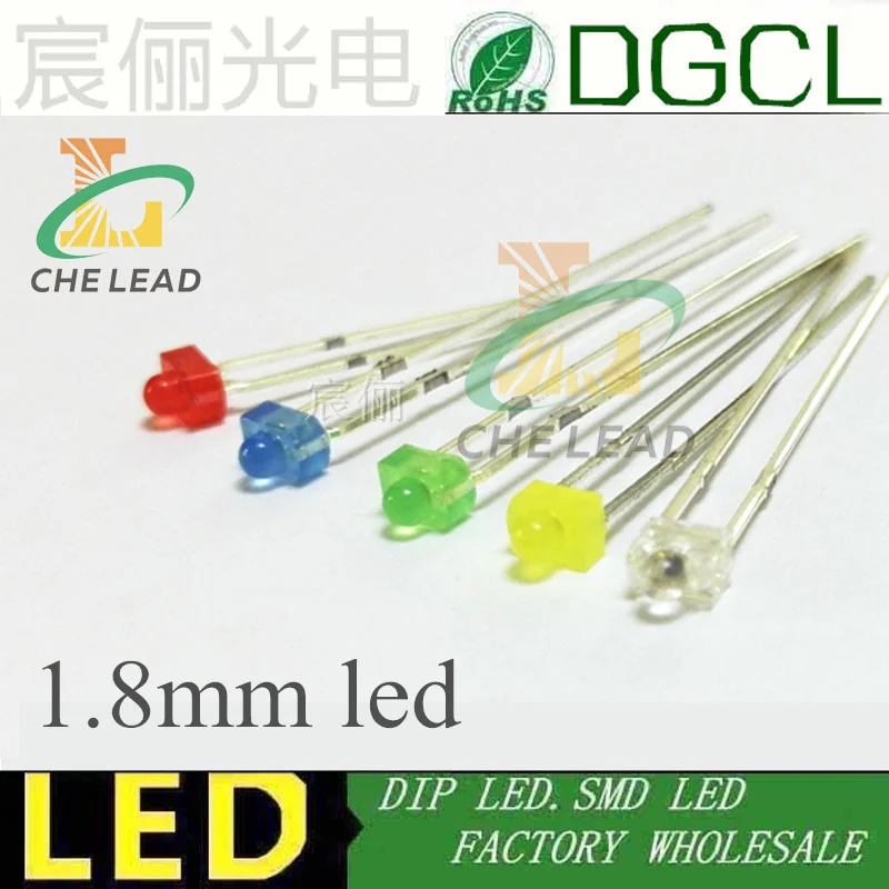 Мини диодный светодиод 1 8 мм 100 шт./лот