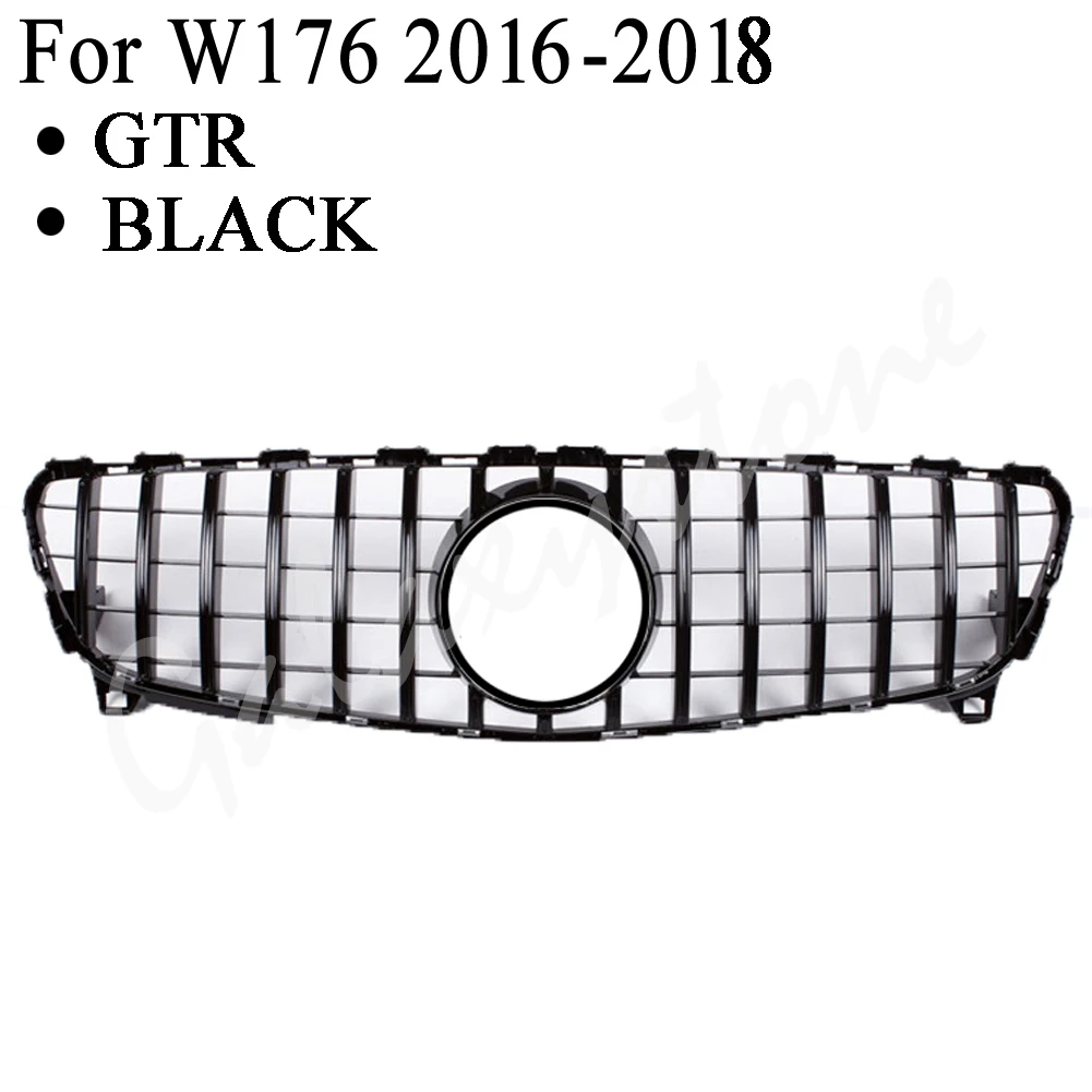 16-18 GT BLK Передняя Верхняя решетка решетки подходит для Mercedes Benz W176 a-класс A180 A200 A45 GT GTR алмаз 2013 - Цвет: 16-18 GT BLK