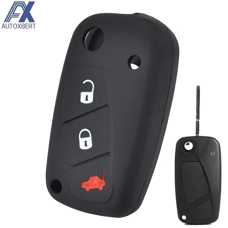 3 кнопки AX силиконовый для Fiat Florino Qubo Ducato Bravo Doblo Linea Punto Stilo автомобильный брелок