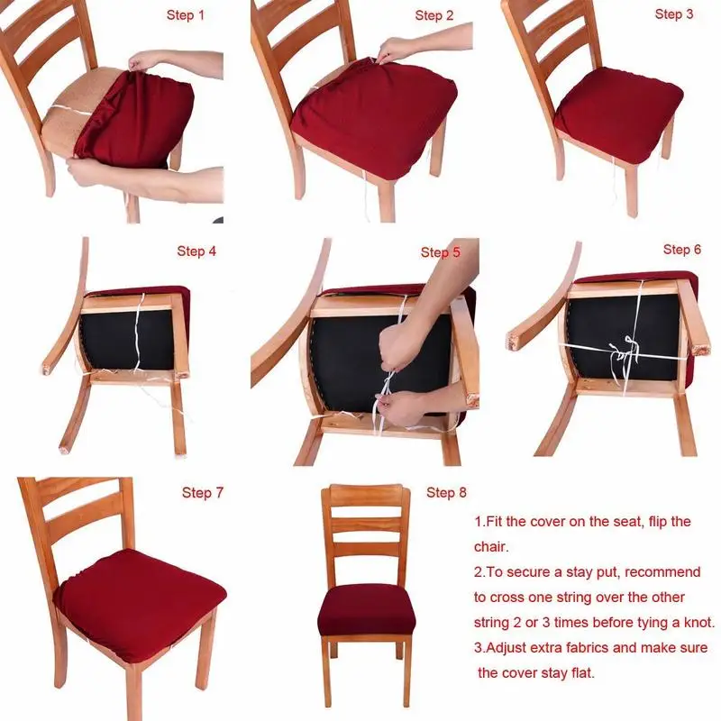 

Kitchen Office Stretch Chair Cover Solid Seat Protector Covers Elastic Seat Case Dining Computer Chair Slipcover Living Room