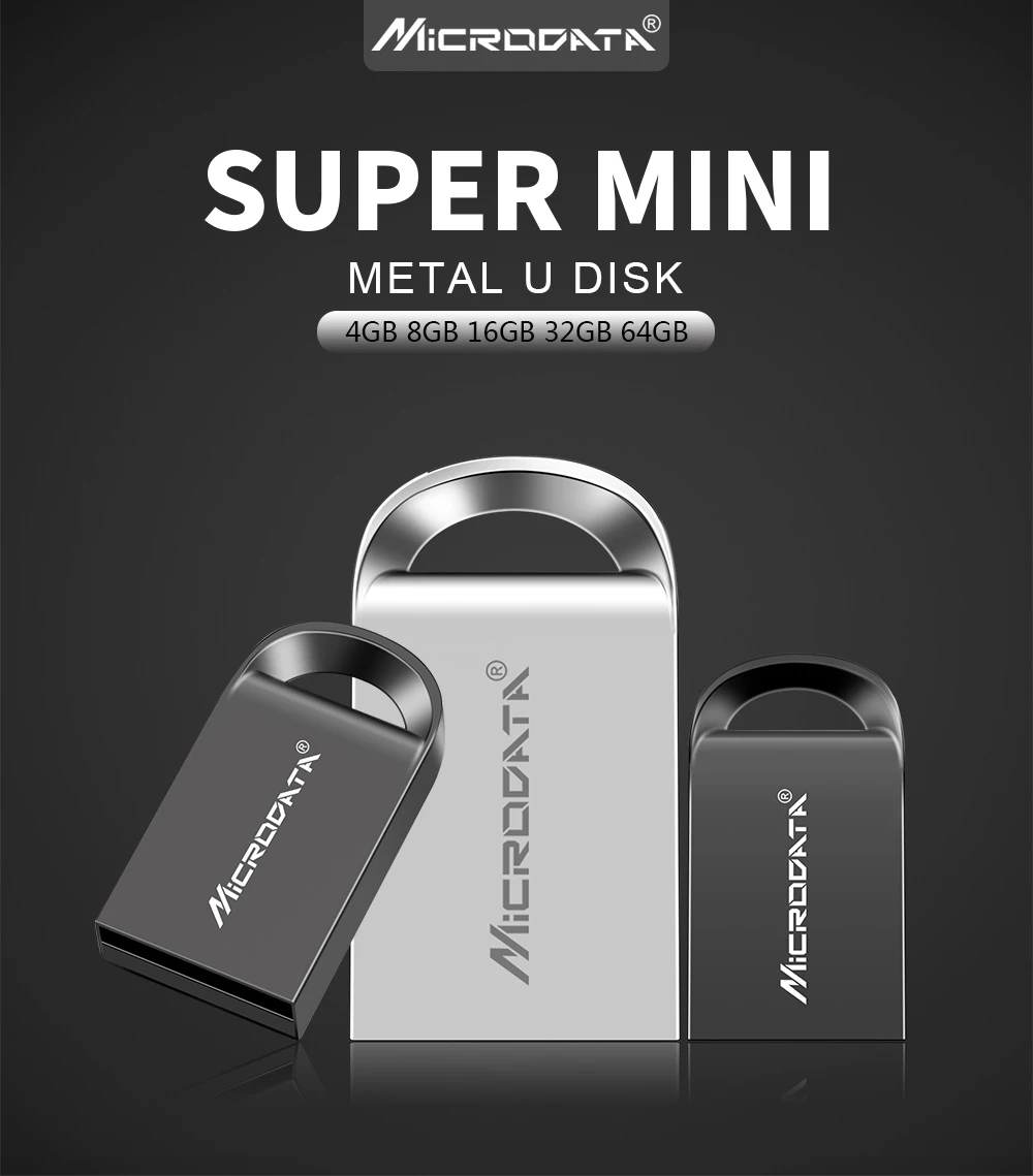 Мини флеш-накопитель металлический USB 2,0 реальная емкость 64 ГБ 32 ГБ 16 ГБ 8 ГБ 4 ГБ серебристый/черный микро-флеш-накопитель карта памяти u диск