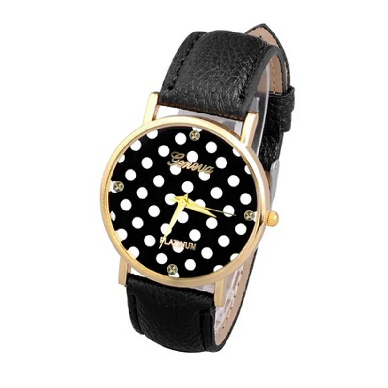 2018 новые модели Простые Модные женские часы бренды в горошек циферблат Кварцевые