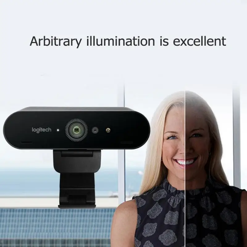 Веб-камера logitech BRIO C1000e 4K HD для потоковой записи видео бизнес-конференции для увеличения количества совещаний/microsoft Cortana