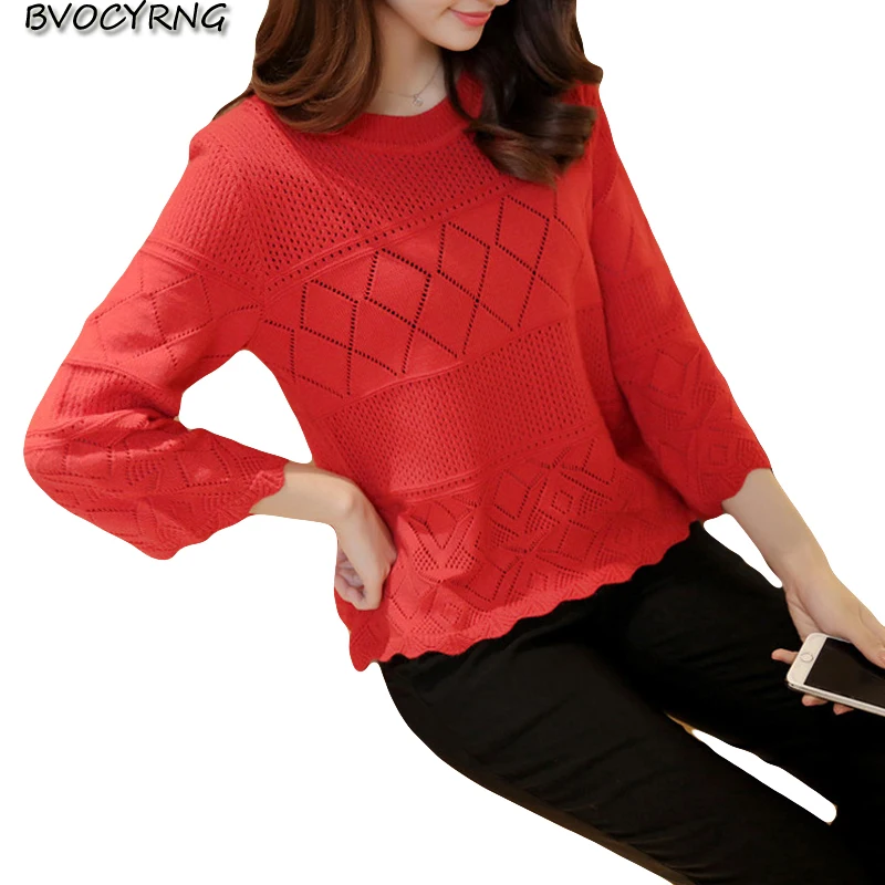 Women Three Quarter thin sweater 2018 spring and summer female loose knitted tops teenager girl fashion Korean style pullover | Женская