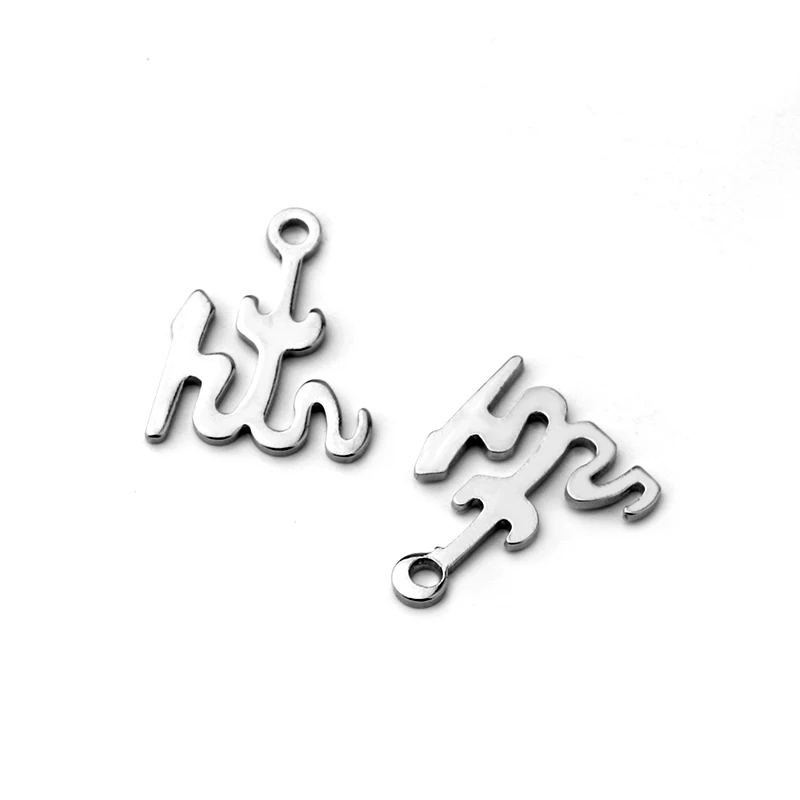 50pcs / lot 2020 Stainless Steel Small Pendant Handmade Jewelry Making DIY Necklace Pendant Accessories Wholesale