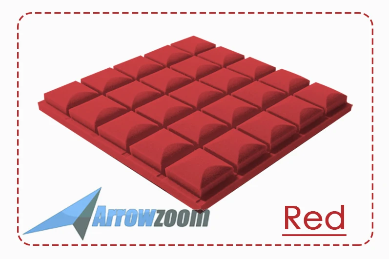 Red Arrowzoom 19," x 19,6" x 1," полусфера сетка плитка студия Звукопоглощающая Панель акустическая обработка пены - Цвет: Red