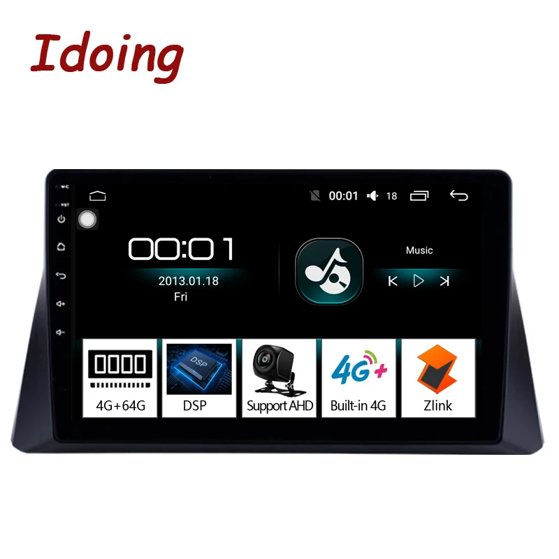Idoing автомобильный мультимедийный плеер на Android 10 2 восемь ядер экран 8 1 дюйма 4 Гб +