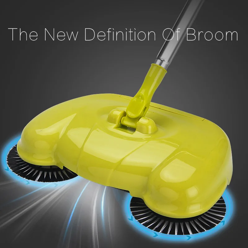 DARIS Нержавеющая сталь Sweeper Ручка Push Тип очистки Магия подметальная машина