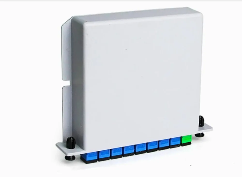 10 шт./лот SC UPC PLC 1X8 волоконно-оптический разветвитель SC UPC 1X8 волоконно-оптический FTTH кассета Оптическая муфта