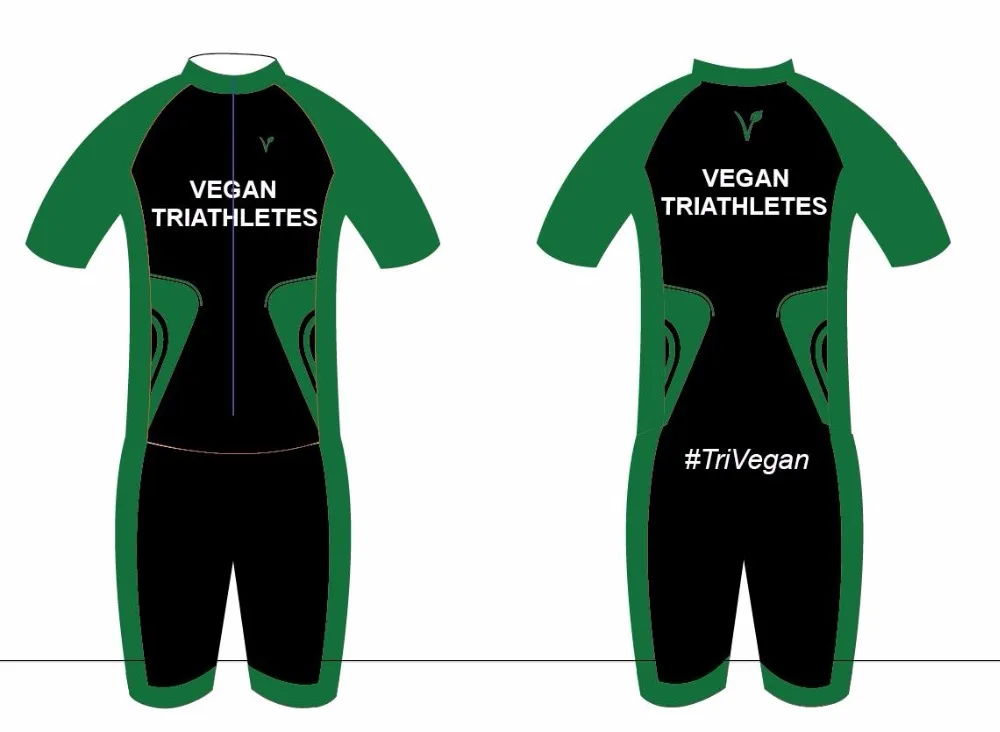 

Tri Vegan design Custom Cycling Skinsuit Short Sleeve Any Any Colour Any Sizes 100% Lycra