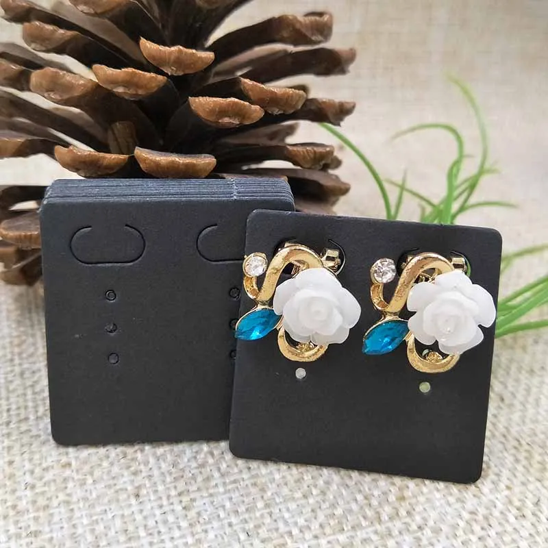 Оптовая продажа горячая Распродажа серьги-карты 4х4см новый стиль белые пустые