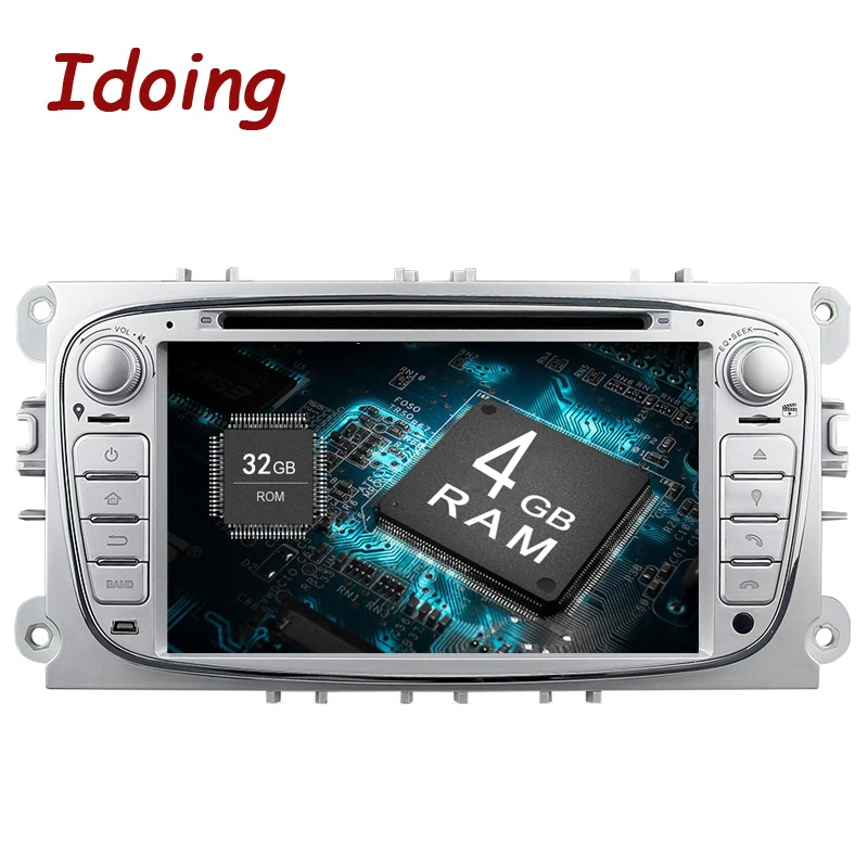 Idoing 4GB+ 32G Руль 2Din Android 9,0 для Ford Focus Mondeo S-Max автомобильный DVD мультимедийный плеер Поддержка 3g/4G сети радио