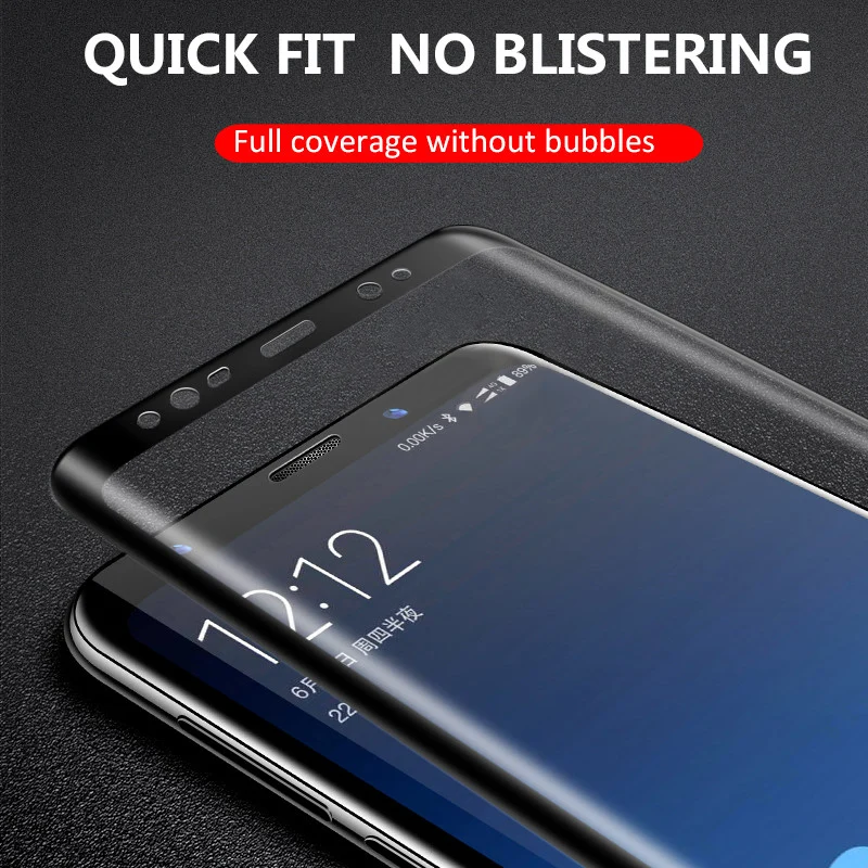 Защитное стекло для Samsung Galaxy S9 S9Plus S8 S8Plus Note 8 9 закаленное защитное 5D с изогнутыми