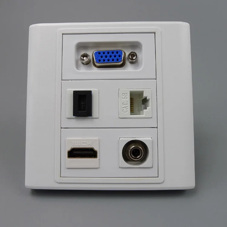 Клиентский дизайн vga hdmi SC волокно аудио 3 5 мм настенная пластина rj45|rj45 wall plate|wall