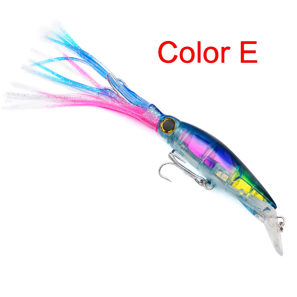 Мини Leaden рыболовные приманки Картеры перо крючок Твердые кальмары юбки осьминог