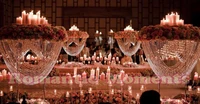 80cm tall crystal table centerpiece flower stand with bead strands wedding decoration