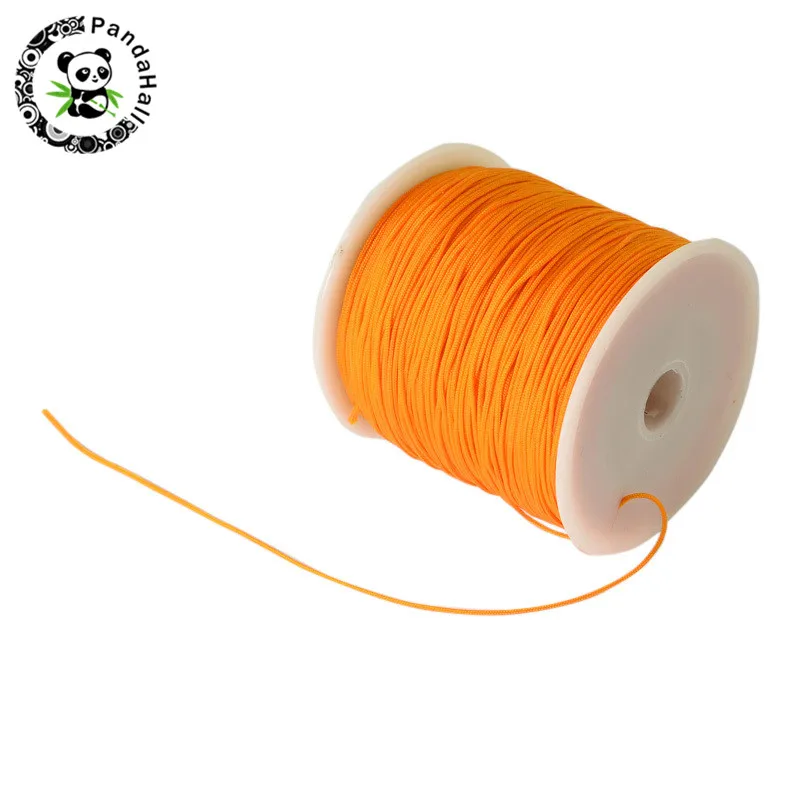 DarkOrange 0.8 мм 90 м/roll красочные решений разработке DIY Jewelry аксессуары нейлон строку ремешок Шнур темы для браслет ожерелье Бисероплетение - Цвет: DarkOrange