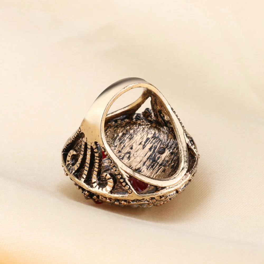 Женские винтажные обручальные кольца Kinel золотого цвета с кристаллами ювелирные