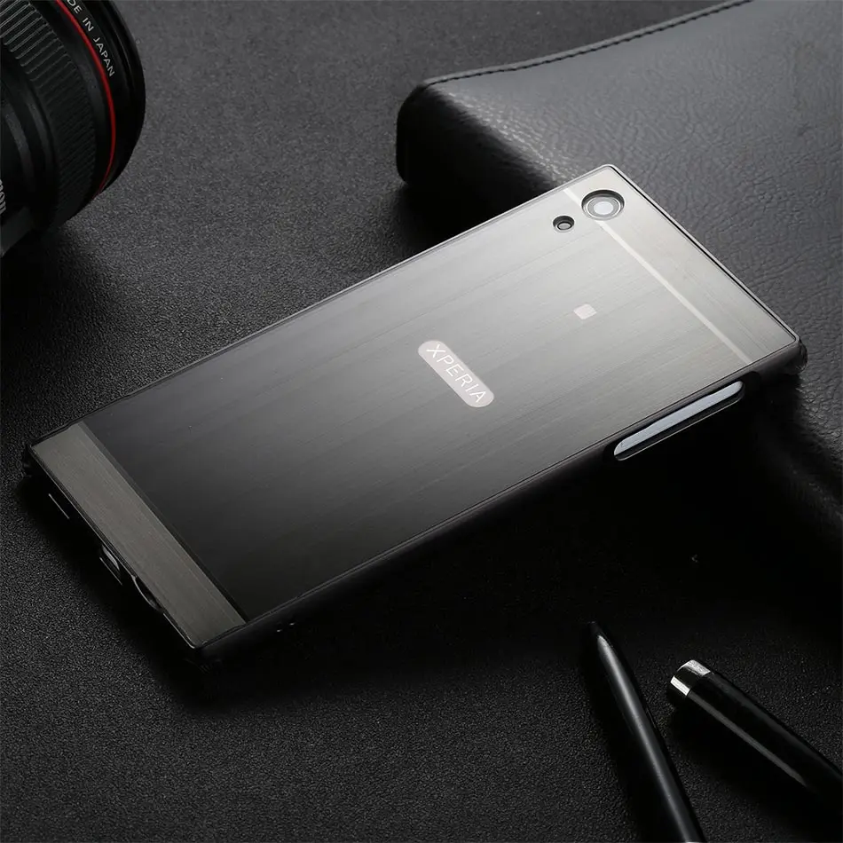 Противоударный чехол для Sony Xperia XA1 Plus Csae алюминиевый корпус с жесткой матовой