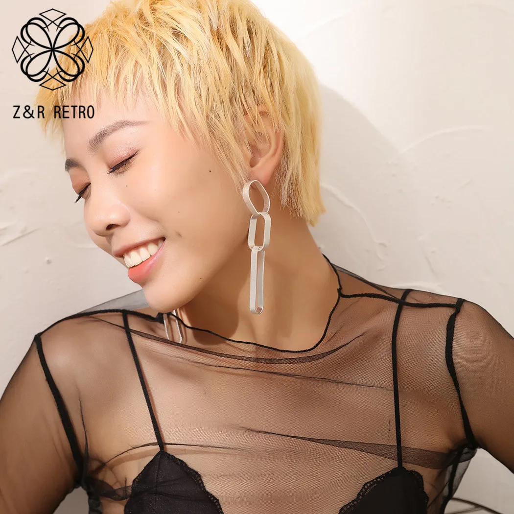 Hotsale Silver Stud Earrings for Women Jewelry Geometric Metal Charm Female Fashion Earrings Wholesale Dangle Pendientes