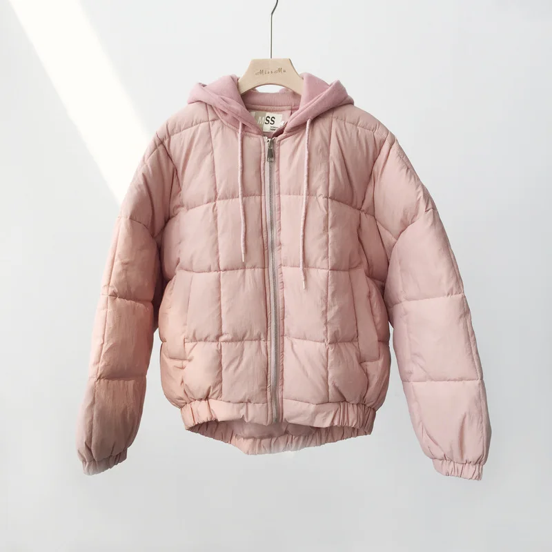 2018 winter clothing new students hooded loose casual bat sleeve cotton-padded jacket warm woman | Женская одежда