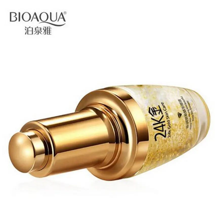 BIOAQUA 24K золотой крем для лица эссенция дневной крем против морщин для лица против старения Отбеливание Коллагена Гиалуроновая кислота жидкий уход за кожей