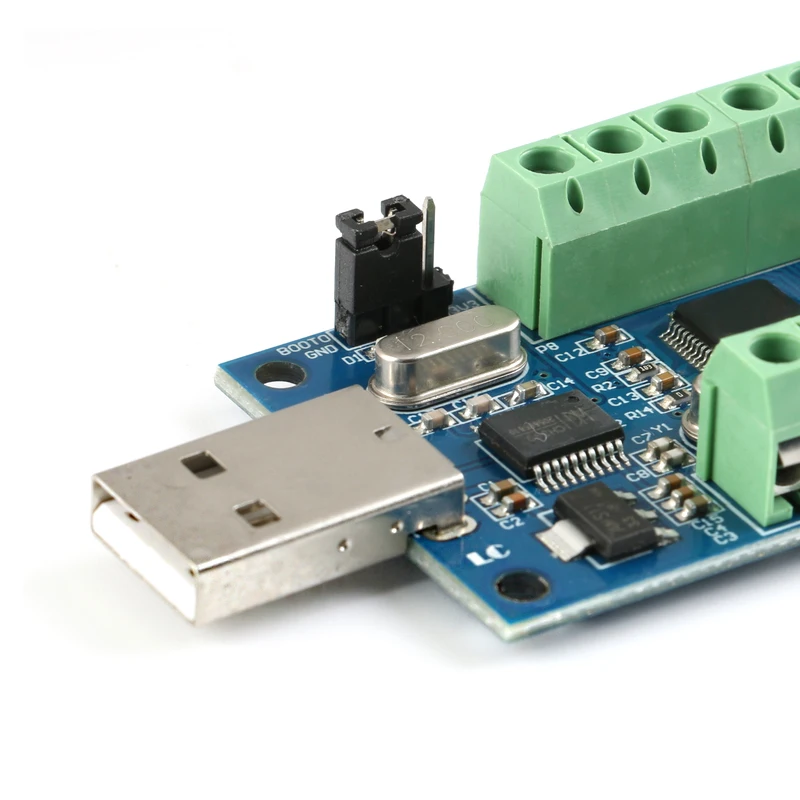 USB 10-канальный 12-битный AD Модуль сбора данных STM32 UART ADC модуль Однопортовый вход |