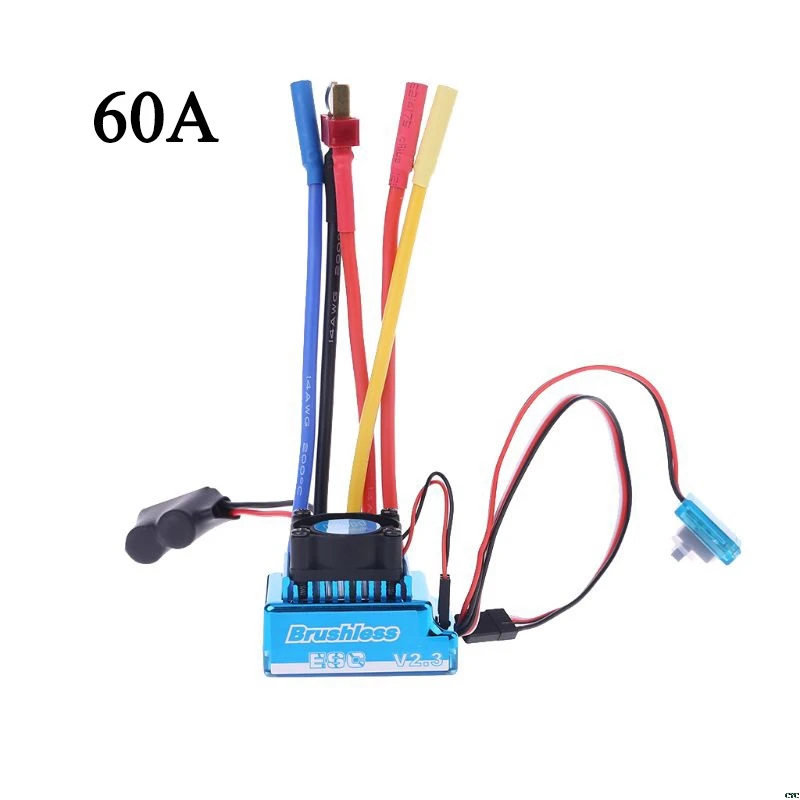 60A Водонепроницаемый 45A 60A 80A 120A бесщеточный ESC Электрический Скорость контроллер от пыли для 1/8 1/10 1/12 RC автомобиль гусеничный RC лодка часть - Цвет: 60A