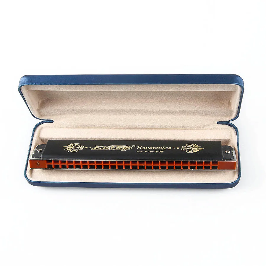

Free shipping EASTTOP tremolo T2406K 24 holes harmonica,tremolo harmonica C tone