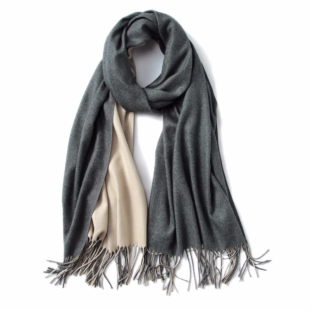 Autumn and winter New Scarf Female European American Style Double Faced Pure Color for Cashmere Gift Wild Shawl | Аксессуары для