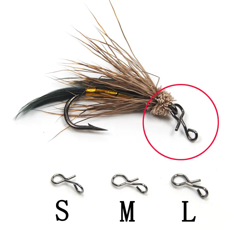 

500PCS Quick Change Snap Fish Hook Lure Fly Fishing Snaps Terminal Tackle