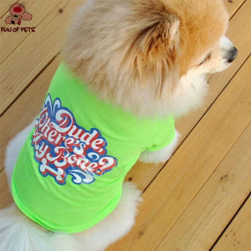 2017 летняя хлопковая Футболка с буквенным принтом для собаки жилет щенка кота