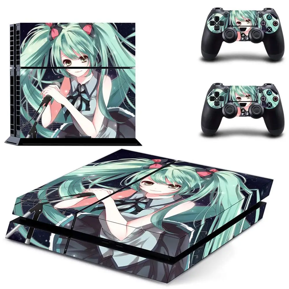 5 JIAYOLIVE Hatsune Miku Kawaii наклейка для PS4 наклейка для sony Playstation 4 консоль и 2 контроллера Защитная Наклейка - Цвет: 5