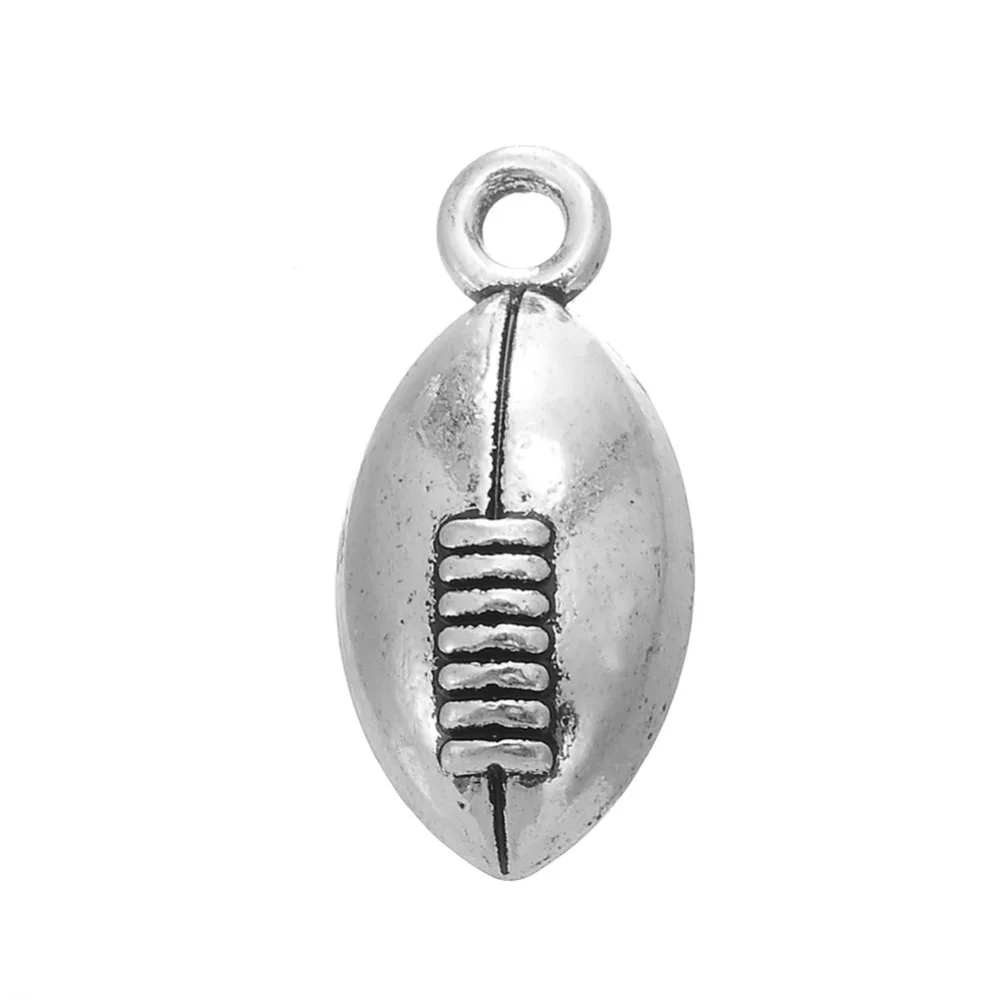 

50pCS silver plated 3D softball charms