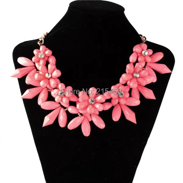 Модный акриловый чокер с цепочкой в виде цветов|fashion necklace|necklace fashioncollar necklace |