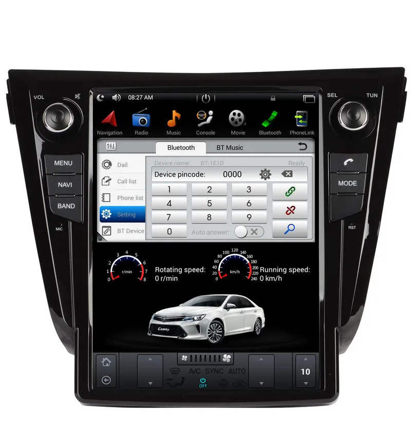 Автомобильный мультимедийный плеер Tesla Style 12 1 дюйма Android 7 GPS навигация для Nissan X Trail