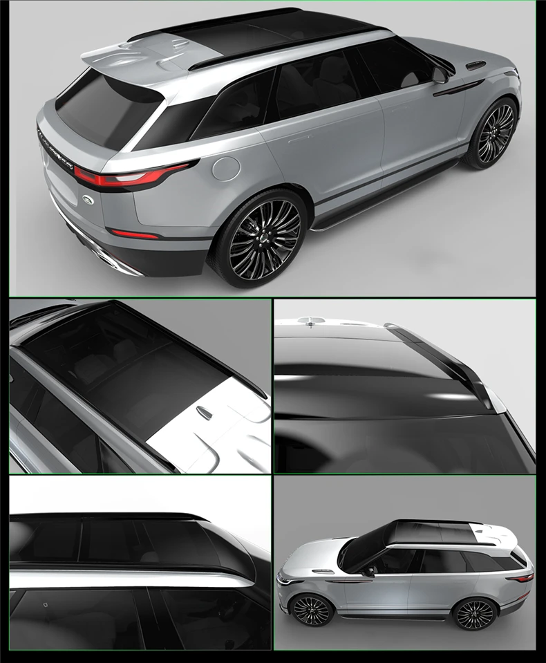 Алюминиевый сплав Багажник На Крышу для Land Rover Range Rover Velar- балка рельсов поддержки для багажа Топ поперечный бар рейку коробки