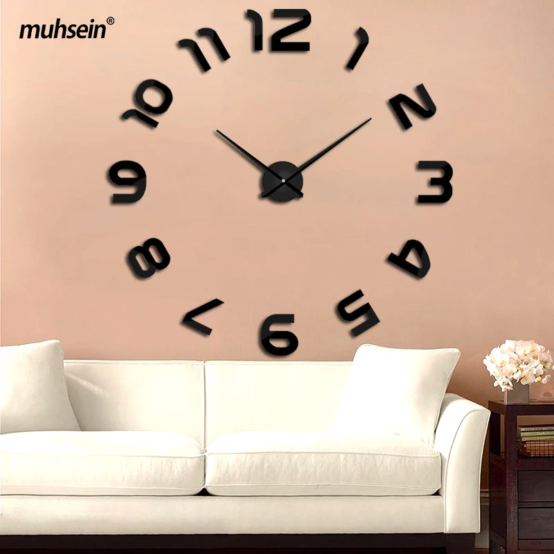 2020 muhsein новые часы настенные horloge акриловые зеркальные наклейки украшение дома