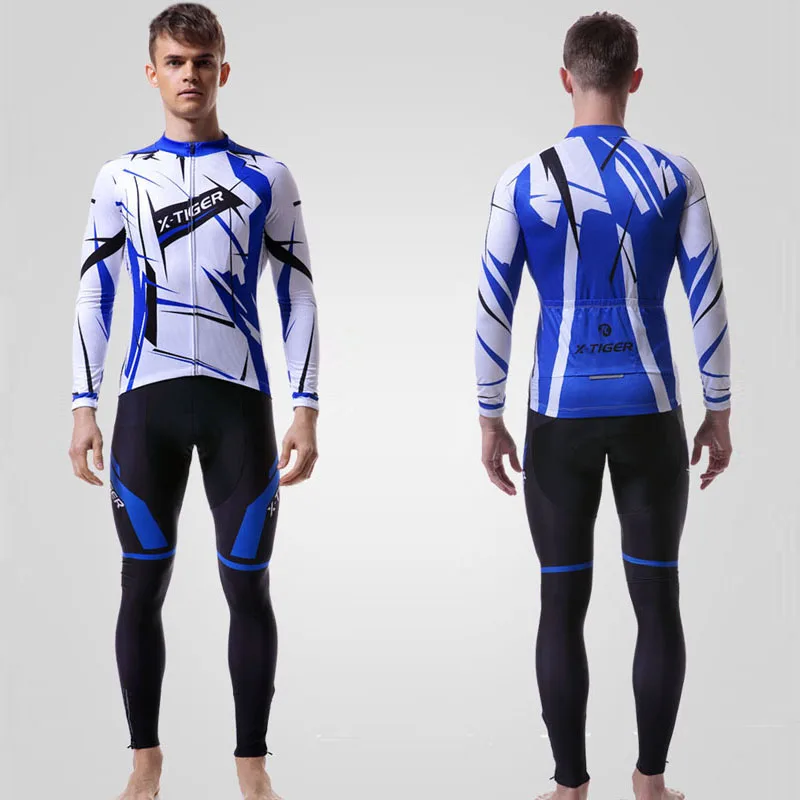 X Tiger Pro весенний комплект трикотажной одежды с длинным рукавом для велоспорта MTB