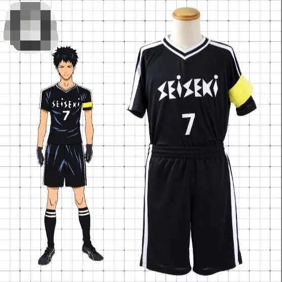 Новая косплей дни аниме HISAHITO MIZUKI cos seiseki No.7 Повседневная Футбольная форма