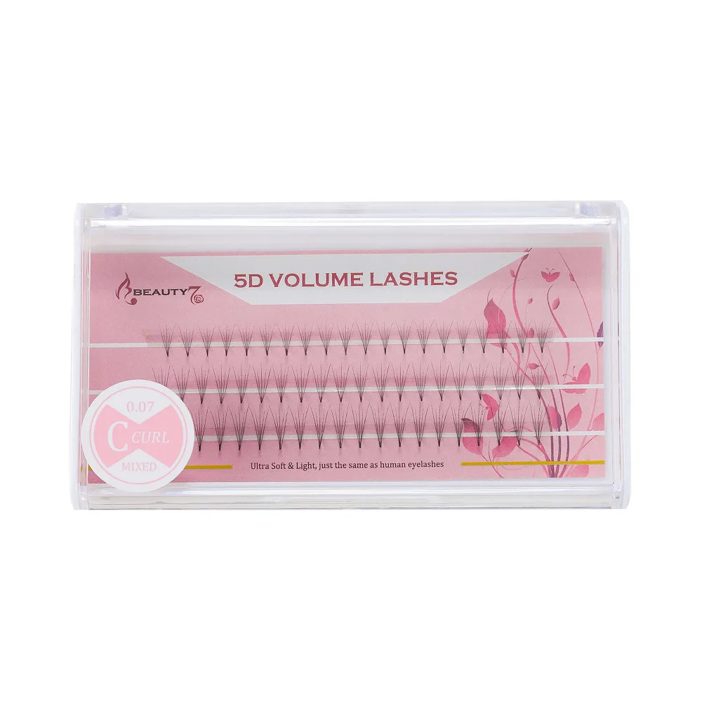 Накладные ресницы BEAUTY7 C curl 0 07 мм * 8 ~ 12 норковые для натурального макияжа