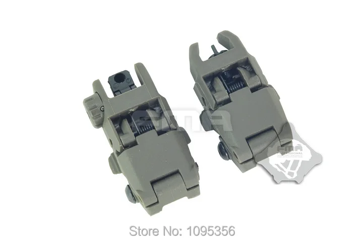 

OD Free Shipping Hunting Tactical Gen Front and Rear Folding Back up Shooting Sight Scope Fit 20mm Weaver Rail Mount