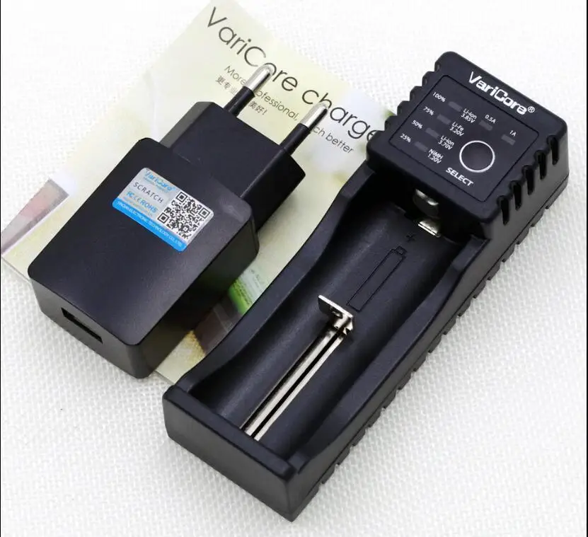 VariCore V10 5V 1A 3,7 V 18650 26650 18350 16340 18500 25500 17500 никель-металл-гидридного 1,2 V AA/AAA зарядное напряжение на выходе 5 в ЖК-дисплей умное зарядное устройство для аккумуляторов - Цвет: V10 and 5V 1A