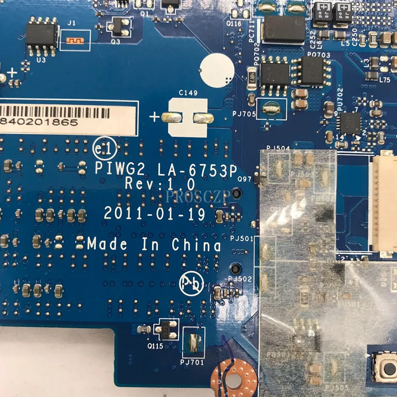 Бесплатная доставка Для материнской платы ноутбука G570 PIWG2 LA 6753P HM65 чипсет HDMI