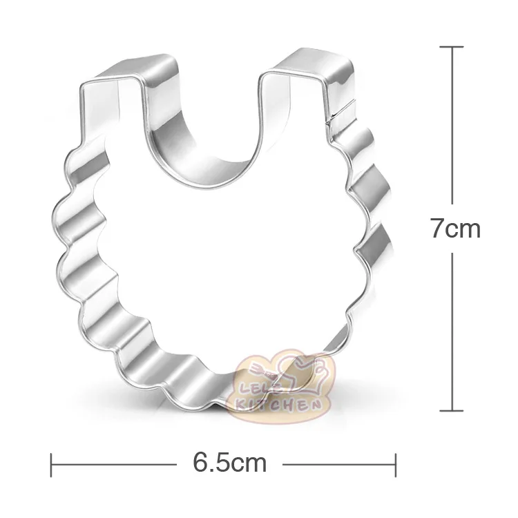 DIY Baby Shower Bottle Bib Biscuit Cookie Chocolate Cutter Mold Fondant Feeding Christmas Bottle Cake Pastry Kitchen Set Tool - Цвет: bib mold